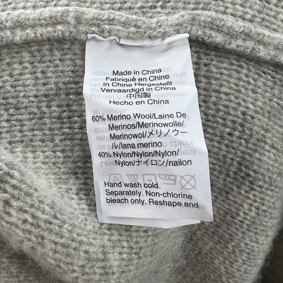 Madewell Spencer Sweater Coat Cardigan Size XS Gray Merino Wool - Picture 9 of 9